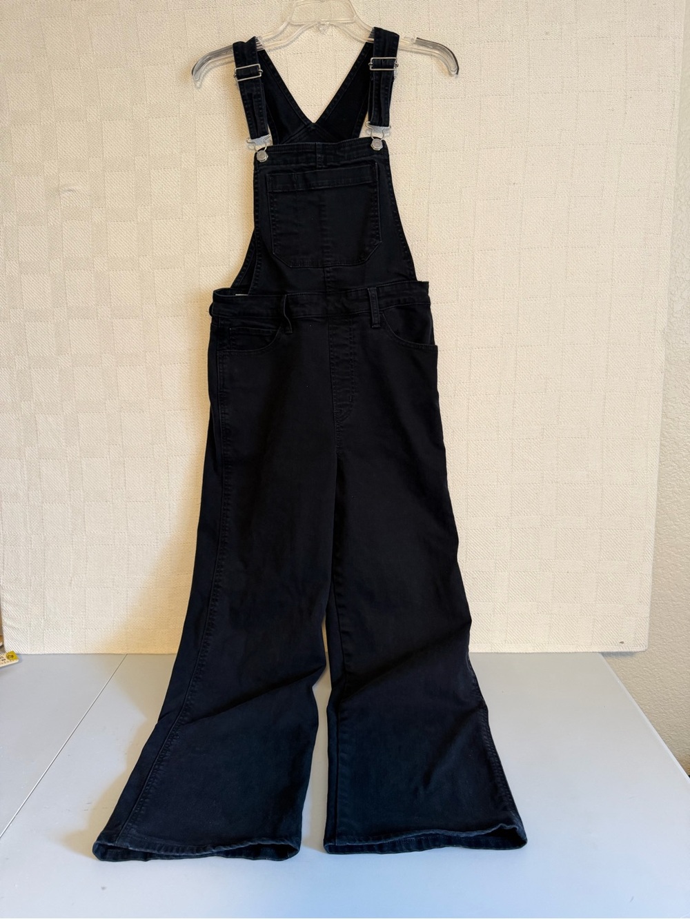 Levi’s Black Wide Leg Denim Overalls 29 Side Zip